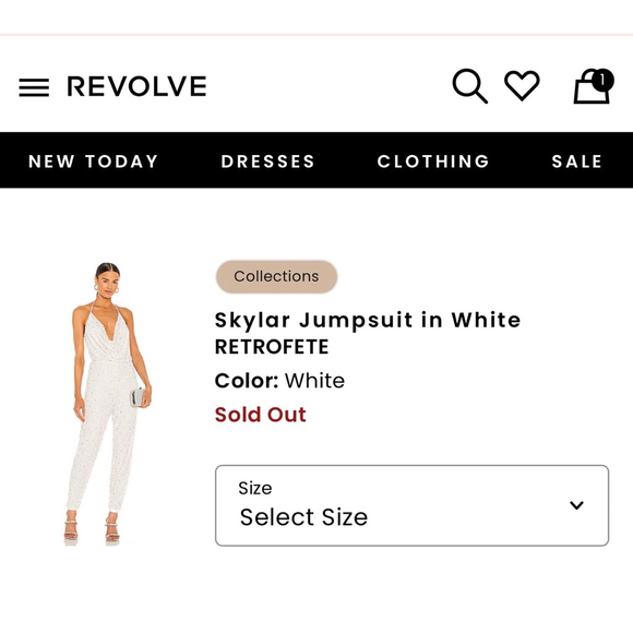 New Retroféte Skylar Jumpsuit White Size S Sold Out Online - Picture 2 of 8